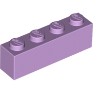Lego kostka (kostička) 1x4, levandulová (6015120, 6097865, 6097867)